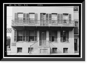 Historic Framed Print, General Lachlan McIntosh House, 110 East Oglethorpe, Savannah, Chatham County, GA,  17-7/8" x 21-7/8"