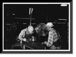 Historic Framed Print, Southern Ductile Casting Company, Grinding & Shipping, 2217 Carolina Avenue, Bessemer, Jefferson County, AL - 2,  17-7/8" x 21-7/8"