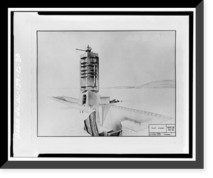 Historic Framed Print, Marshall Space Flight Center, Saturn Propulsion & Structural Test Facility, East Test Area, Huntsville vicinity, Madison County, AL - 24,  17-7/8" x 21-7/8"