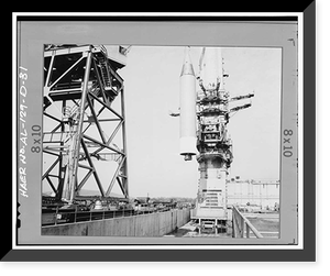 Historic Framed Print, Marshall Space Flight Center, Saturn Propulsion & Structural Test Facility, East Test Area, Huntsville vicinity, Madison County, AL - 25,  17-7/8" x 21-7/8"