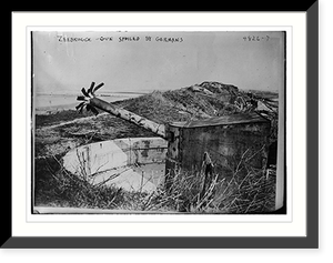 Zeebrugge . gun spoiled by Gers, Vintage Print