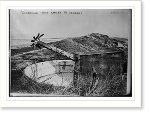 Vintage Photo Print - Zeebrugge gun spoiled by Gers