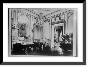 Historic Framed Print, Col. E.M. House's Office, Paris,  17-7/8" x 21-7/8"