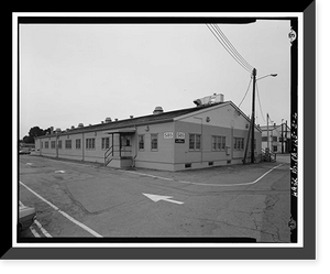Historic Framed Print, Oakland Army Base, Printing Plant, Attu & Baku Streets, Oakland, Alameda County, CA - 2,  17-7/8" x 21-7/8"