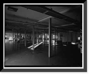 Historic Framed Print, Oakland Army Base, Printing Plant, Attu & Baku Streets, Oakland, Alameda County, CA - 5,  17-7/8" x 21-7/8"