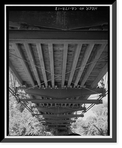 Historic Framed Print, Dry Creek Bridge, Spanning Dry Creek at Cook Road, Ione vicinity, Amador County, CA - 18,  17-7/8" x 21-7/8"