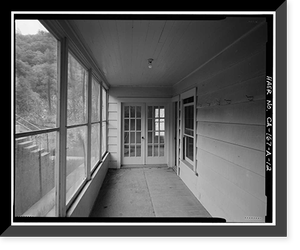 Historic Framed Print, Big Creek Hydroelectric System, Powerhouse 8, Operator Cottage, Big Creek, Big Creek vicinity, Fresno County, CA - 12,  17-7/8" x 21-7/8"