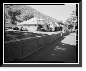 Historic Framed Print, Bishop Creek Hydroelectric System, Plant 4, Worker Cottage, Bishop Creek, Bishop vicinity, Inyo County, CA - 2,  17-7/8" x 21-7/8"