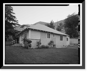 Historic Framed Print, Bishop Creek Hydroelectric System, Plant 4, Worker Cottage, Bishop Creek, Bishop vicinity, Inyo County, CA - 5,  17-7/8" x 21-7/8"