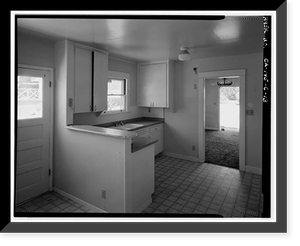 Historic Framed Print, Bishop Creek Hydroelectric System, Plant 4, Worker Cottage, Bishop Creek, Bishop vicinity, Inyo County, CA - 34,  17-7/8" x 21-7/8"