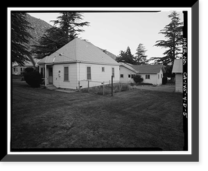 Historic Framed Print, Bishop Creek Hydroelectric System, Plant 4, Worker Cottage, Bishop Creek, Bishop vicinity, Inyo County, CA - 47,  17-7/8" x 21-7/8"