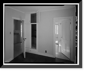 Historic Framed Print, Bishop Creek Hydroelectric System, Plant 4, Worker Cottage, Bishop Creek, Bishop vicinity, Inyo County, CA - 56,  17-7/8" x 21-7/8"