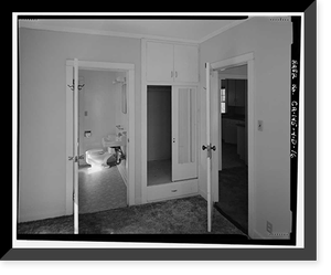 Historic Framed Print, Bishop Creek Hydroelectric System, Plant 4, Worker Cottage, Bishop Creek, Bishop vicinity, Inyo County, CA - 58,  17-7/8" x 21-7/8"