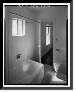 Historic Framed Print, Bishop Creek Hydroelectric System, Plant 4, Worker Cottage, Bishop Creek, Bishop vicinity, Inyo County, CA - 60,  17-7/8" x 21-7/8"