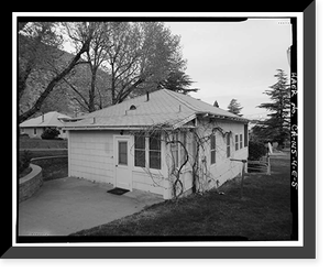 Historic Framed Print, Bishop Creek Hydroelectric System, Plant 4, Worker Cottage, Bishop Creek, Bishop vicinity, Inyo County, CA - 66,  17-7/8" x 21-7/8"