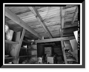 Historic Framed Print, Bishop Creek Hydroelectric System, Plant 4, Worker Cottage, Bishop Creek, Bishop vicinity, Inyo County, CA - 72,  17-7/8" x 21-7/8"