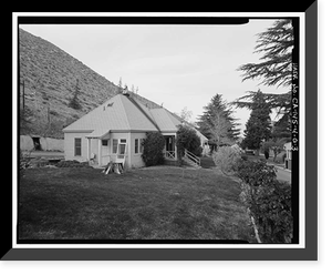 Historic Framed Print, Bishop Creek Hydroelectric System, Plant 4, Worker Cottage, Bishop Creek, Bishop vicinity, Inyo County, CA - 119,  17-7/8" x 21-7/8"
