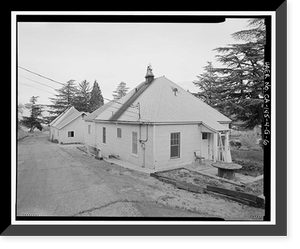 Historic Framed Print, Bishop Creek Hydroelectric System, Plant 4, Worker Cottage, Bishop Creek, Bishop vicinity, Inyo County, CA - 122,  17-7/8" x 21-7/8"