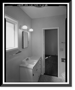 Historic Framed Print, Bishop Creek Hydroelectric System, Plant 4, Worker Cottage, Bishop Creek, Bishop vicinity, Inyo County, CA - 132,  17-7/8" x 21-7/8"