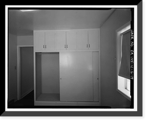 Historic Framed Print, Bishop Creek Hydroelectric System, Plant 4, Worker Cottage, Bishop Creek, Bishop vicinity, Inyo County, CA - 135,  17-7/8" x 21-7/8"
