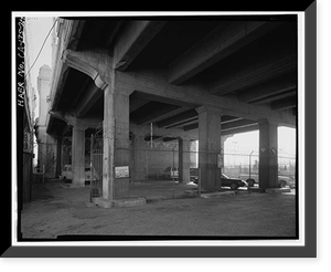 Historic Framed Print, First Street Bridge, Spanning Los Angeles River at First Street, Los Angeles, Los Angeles County, CA - 24,  17-7/8" x 21-7/8"