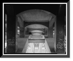 Historic Framed Print, First Street Bridge, Spanning Los Angeles River at First Street, Los Angeles, Los Angeles County, CA - 34,  17-7/8" x 21-7/8"