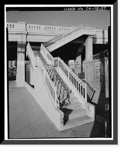 Historic Framed Print, First Street Bridge, Spanning Los Angeles River at First Street, Los Angeles, Los Angeles County, CA - 37,  17-7/8" x 21-7/8"