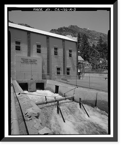 Historic Framed Print, Rush Creek Hydroelectric System, Powerhouse Exciters, Rush Creek, June Lake vicinity, Mono County, CA - 3,  17-7/8" x 21-7/8"