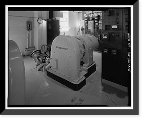 Historic Framed Print, Rush Creek Hydroelectric System, Powerhouse Exciters, Rush Creek, June Lake vicinity, Mono County, CA - 5,  17-7/8" x 21-7/8"