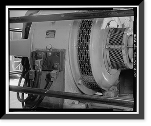 Historic Framed Print, Rush Creek Hydroelectric System, Powerhouse Exciters, Rush Creek, June Lake vicinity, Mono County, CA - 10,  17-7/8" x 21-7/8"