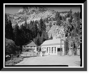 Historic Framed Print, Lee Vining Creek Hydroelectric System, Triplex Cottage, Lee Vining Creek, Lee Vining vicinity, Mono County, CA - 2,  17-7/8" x 21-7/8"