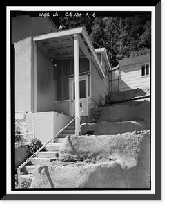 Historic Framed Print, Lee Vining Creek Hydroelectric System, Triplex Cottage, Lee Vining Creek, Lee Vining vicinity, Mono County, CA - 6,  17-7/8" x 21-7/8"