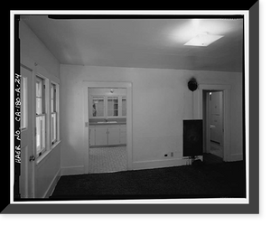 Historic Framed Print, Lee Vining Creek Hydroelectric System, Triplex Cottage, Lee Vining Creek, Lee Vining vicinity, Mono County, CA - 24,  17-7/8" x 21-7/8"