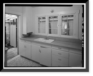 Historic Framed Print, Lee Vining Creek Hydroelectric System, Triplex Cottage, Lee Vining Creek, Lee Vining vicinity, Mono County, CA - 25,  17-7/8" x 21-7/8"