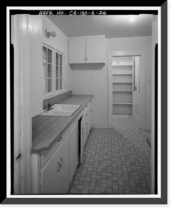 Historic Framed Print, Lee Vining Creek Hydroelectric System, Triplex Cottage, Lee Vining Creek, Lee Vining vicinity, Mono County, CA - 26,  17-7/8" x 21-7/8"