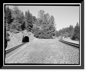 Historic Framed Print, Central Pacific Transcontinental Railroad, Tunnel No. 23, Milepost 132.69, Applegate vicinity, Placer County, CA,  17-7/8" x 21-7/8"