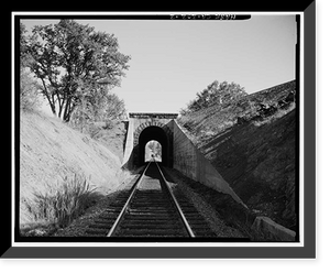 Historic Framed Print, Central Pacific Transcontinental Railroad, Tunnel No. 26, Milepost 133.29, Applegate vicinity, Placer County, CA - 2,  17-7/8" x 21-7/8"