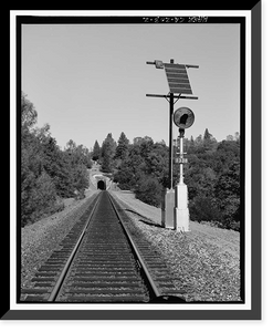 Historic Framed Print, Central Pacific Transcontinental Railroad, Tunnel No. 27, Milepost 133.9, Applegate vicinity, Placer County, CA - 2,  17-7/8" x 21-7/8"