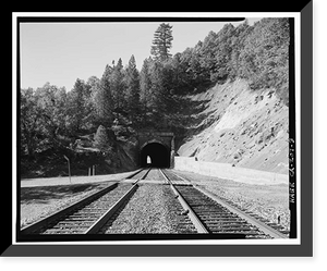 Historic Framed Print, Central Pacific Transcontinental Railroad, Tunnel No. 1, Milepost 164.34, Blue Canyon vicinity, Placer County, CA - 3,  17-7/8" x 21-7/8"