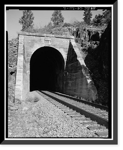 Historic Framed Print, Central Pacific Transcontinental Railroad, Tunnel No. 38, Milepost 180.58, Cisco, Placer County, CA - 2,  17-7/8" x 21-7/8"
