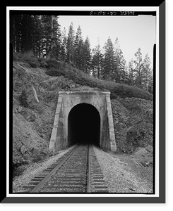 Historic Framed Print, Central Pacific Transcontinental Railroad, Tunnel No. 38, Milepost 180.58, Cisco, Placer County, CA - 3,  17-7/8" x 21-7/8"