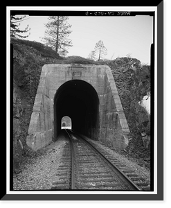 Historic Framed Print, Central Pacific Transcontinental Railroad, Tunnel No. 39, Milepost 180.95, Cisco, Placer County, CA - 3,  17-7/8" x 21-7/8"