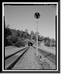 Historic Framed Print, Central Pacific Transcontinental Railroad, Tunnel No. 18, Milepost 120.5, Newcastle, Placer County, CA - 3,  17-7/8" x 21-7/8"