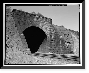 Historic Framed Print, Central Pacific Transcontinental Railroad, Tunnel No. 18, Milepost 120.5, Newcastle, Placer County, CA - 5,  17-7/8" x 21-7/8"