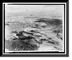 Historic Framed Print, Prado Dam, Santa Ana River near junction of State Highways 71, Corona vicinity, Riverside County, CA,  17-7/8" x 21-7/8"