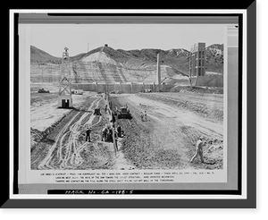 Historic Framed Print, Prado Dam, Santa Ana River near junction of State Highways 71, Corona vicinity, Riverside County, CA - 5,  17-7/8" x 21-7/8"