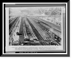Historic Framed Print, Prado Dam, Embankment, Santa Ana River near junction of State Highways 71, Corona vicinity, Riverside County, CA - 5,  17-7/8" x 21-7/8"