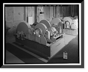 Historic Framed Print, Prado Dam, Outlet Works, Santa Ana River near junction of State Highways 71, Corona vicinity, Riverside County, CA - 14,  17-7/8" x 21-7/8"