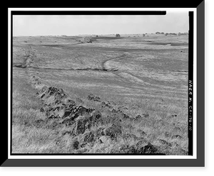 Historic Framed Print, Keefe-McDerby Mine Ditch, East of East Bidwell Street between Clarksville Ro, Folsom vicinity, Sacramento County, CA - 10,  17-7/8" x 21-7/8"