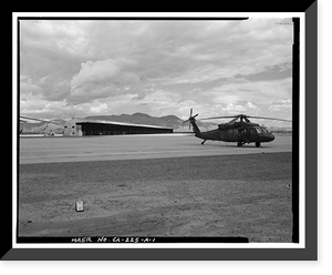 Historic Framed Print, Barstow-Daggett Airport, Hangar Shed No. 4, 39500 National Trails Highway, Daggett vicinity, San Bernardino County, CA,  17-7/8" x 21-7/8"